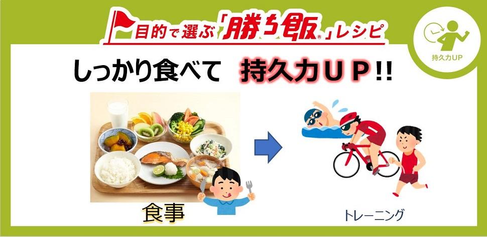 頑張るアスリート必見 持久力up に効果的な 勝ち飯 レシピ Ajinomoto Sports 味の素株式会社